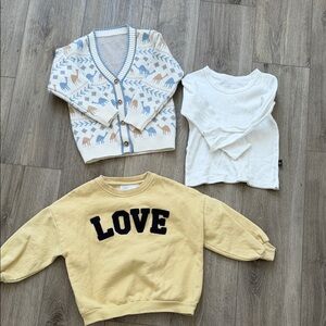Kids Love Sweatshirt and Cardigan Set